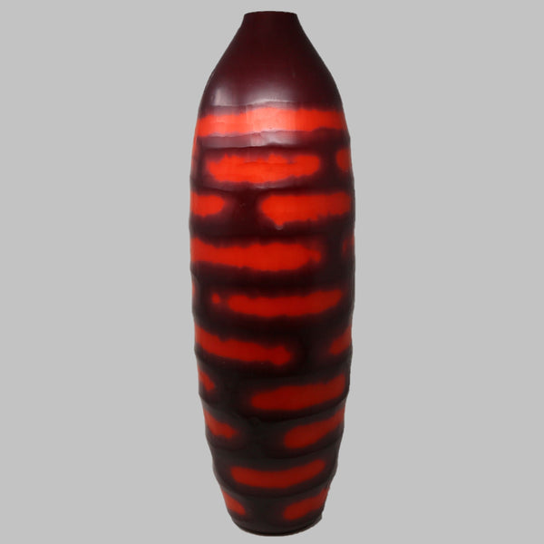 John Richard Ruby Red Etched Vase