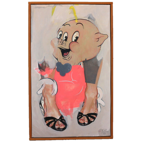 “Pig in High Heels” Alejandro Diaz-Ayala Oil on Canvas