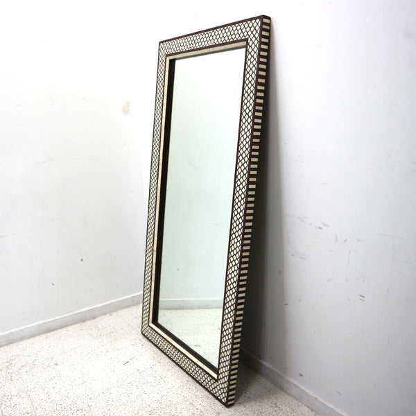Wood & Bone Inlay Floor Length Mirror