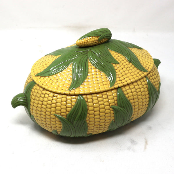 Glazed Ceramic Corn Tureen