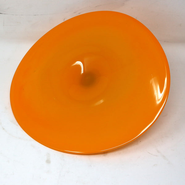 Orange Art Glass Wall Plate by B. Boettcher