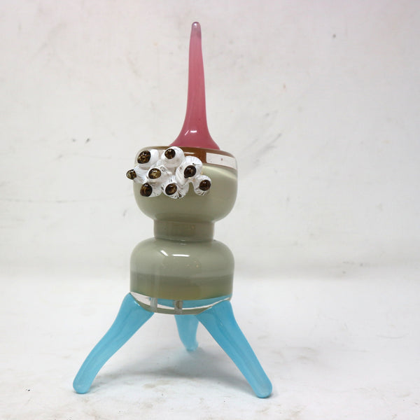Pink & Light Blue Art Glass Critter by Blake Boettcher