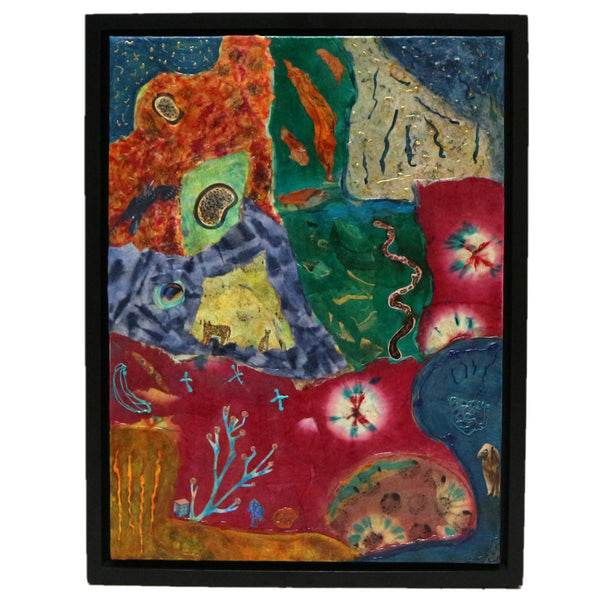 “Lauren Canyon” by Beverly Calton Framed Mixed Media on Canvas