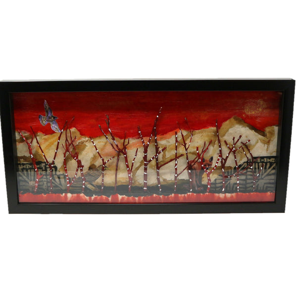 “Red Wood Canyon” by Beverly Calton Mixed Media on Canvas