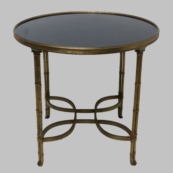Global Views Double Bamboo Granite & Brass Table