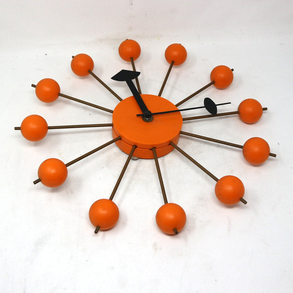 Vintage George Nelson Orange Ball Clock