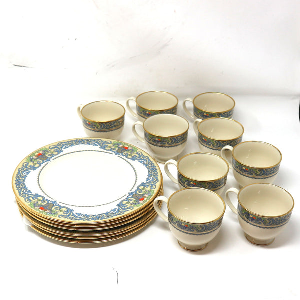Lennox Autumn China Set 9 Cups & 6 Plates