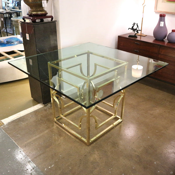 Square Table w/Gold Base