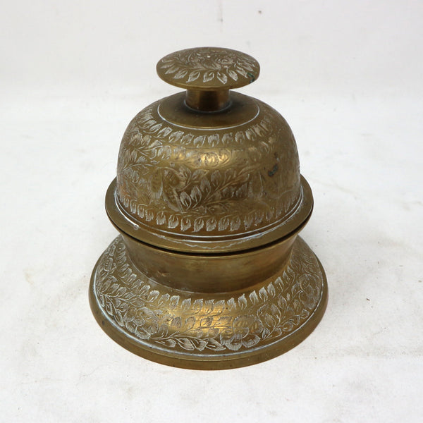 Giant Brass Elephant Claw Bell With Stand