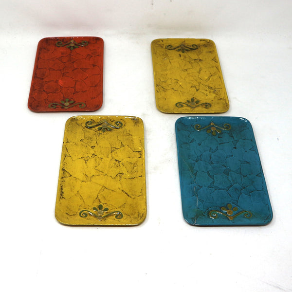 Set of 4 Fitz & Floyd Paper Mache Trays