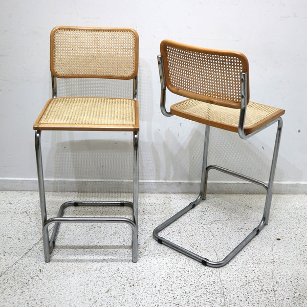 Pair of Cesca Style Bar Stools Italy