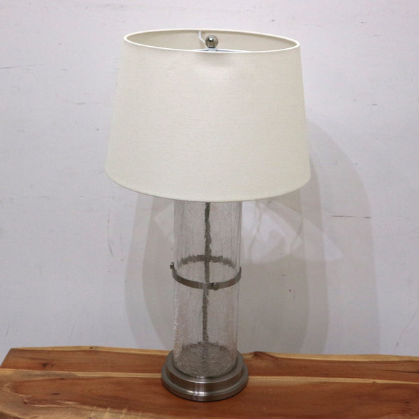 Crackle Glass Banded Table Lamp