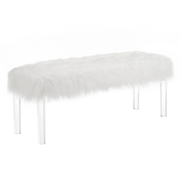 Sterling Ind. Zsa Zsa Faux Fur & Acrylic Bench