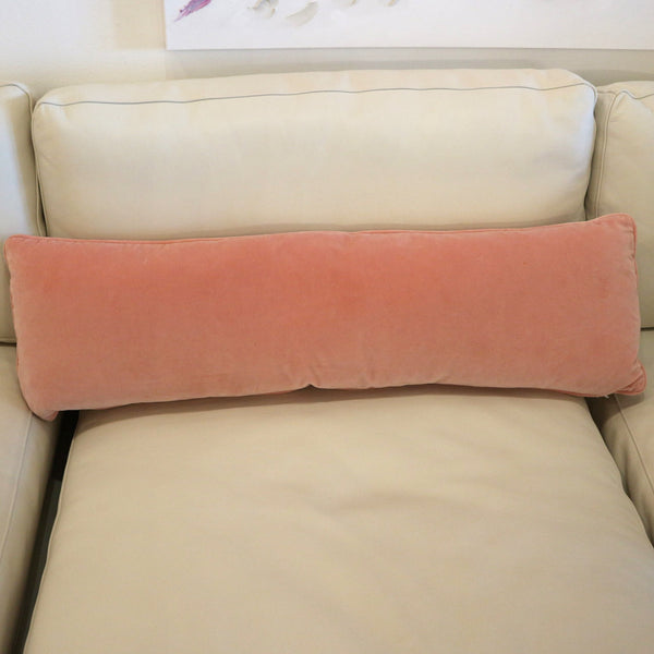 Blush Velvet Lumbar Pillow