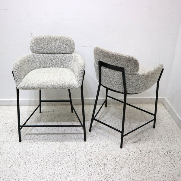Set of 2 CB2 Azelea Boucle Counter Stools