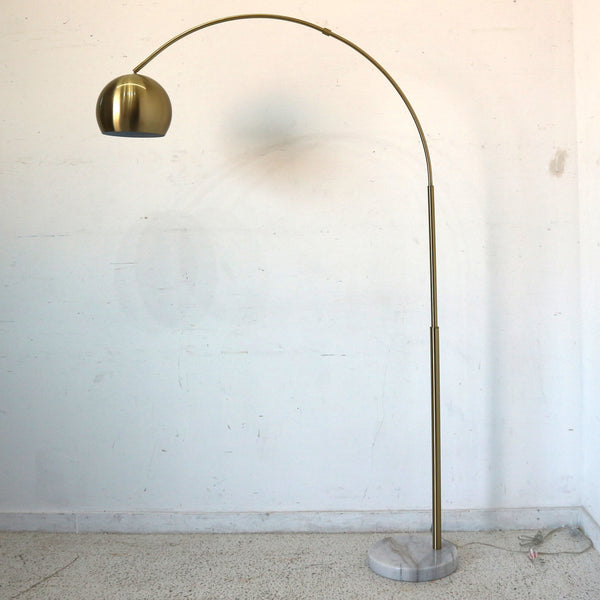 Gold & Marble Arc Floor Lamp