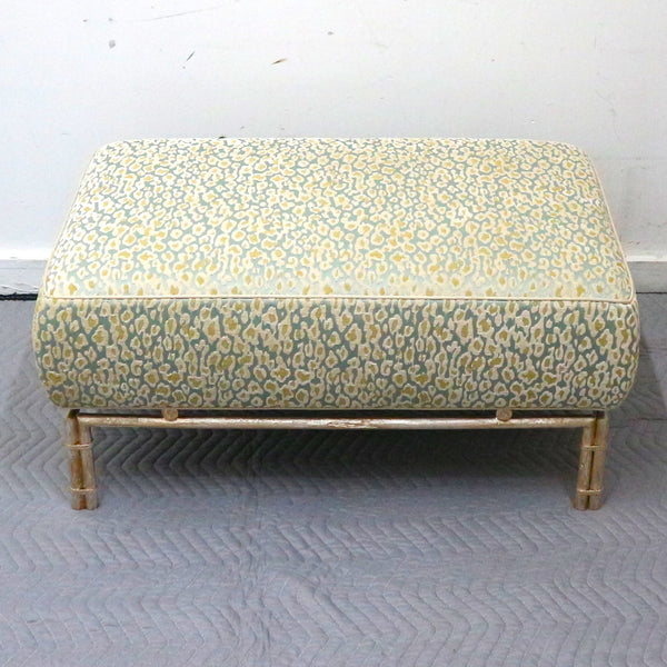 Leopard Double Bamboo Ottoman (2-Avaialble)