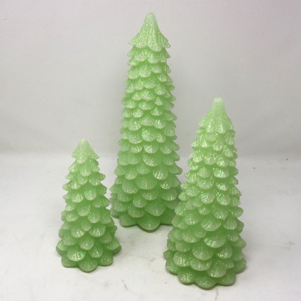 Set of 3 Christmas Tree LED Candles