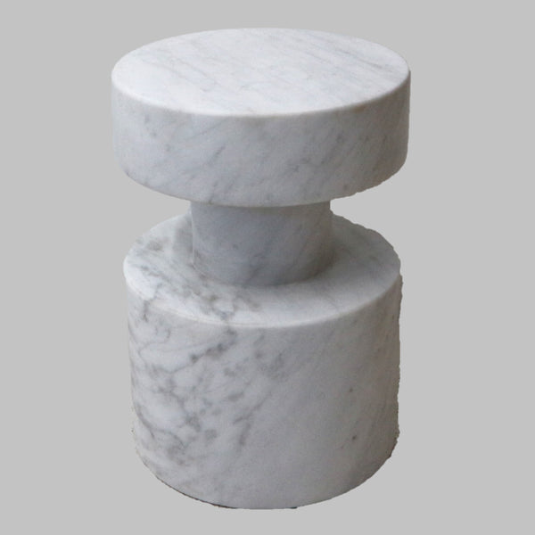 Noir Mamud Marble Round Side Table