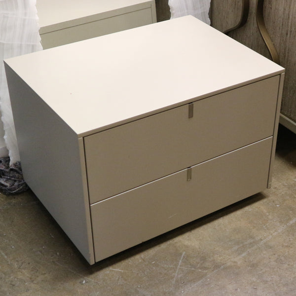 Pair of Modern Italian Tan Nightstands