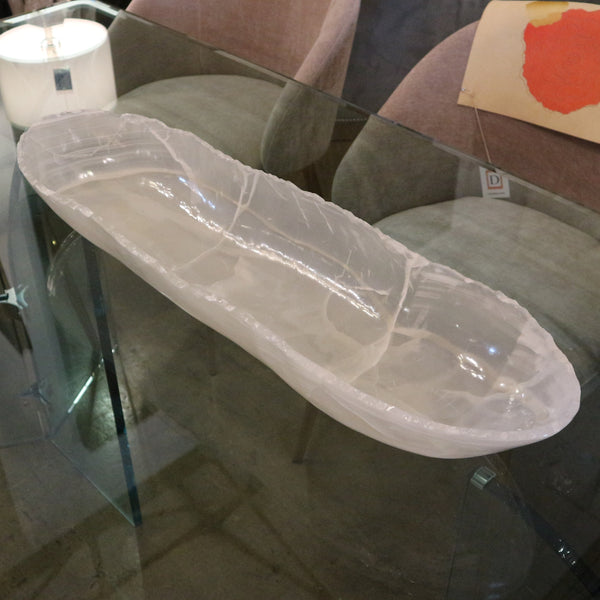 Translucent & White Onyx Canoe