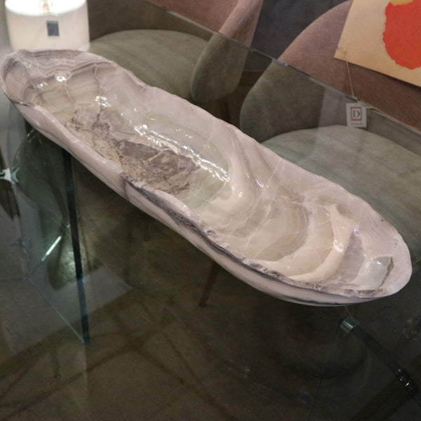 White & Grey Onyx Canoe