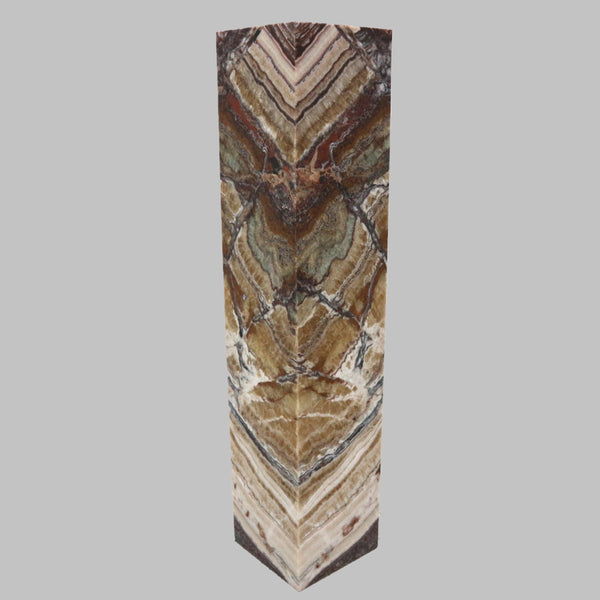 Onyx Floor Lamp Brown, Cream, and Tan