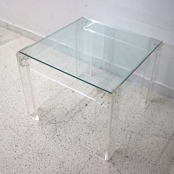 Acrylic Square End Table