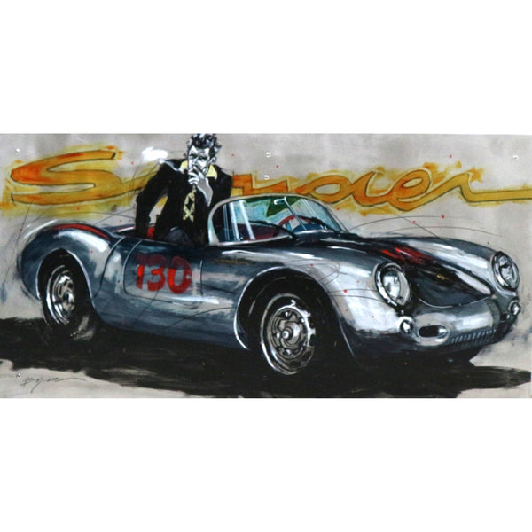 “James Dean Spyder” by Michael Bryan Original Oil on Aluminum