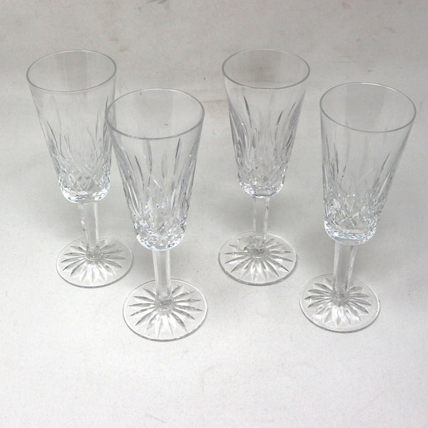 Set of 4 Waterford Lismore Champagne Glasses
