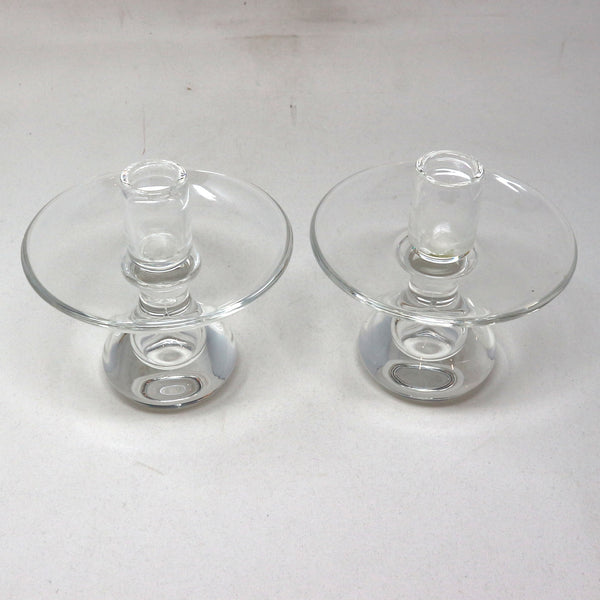 Pair Teardrop Crystal Candlestick Holder