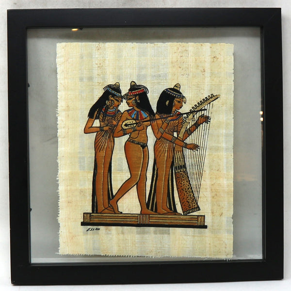 Framed Egyptian Papyrus Painting