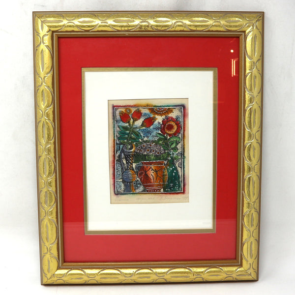 Framed Watercolor by L. Bagaleko in Slavic