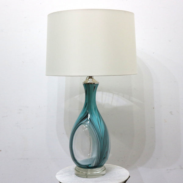 Currey & Co. Eudoxia Blue Glass Lamp