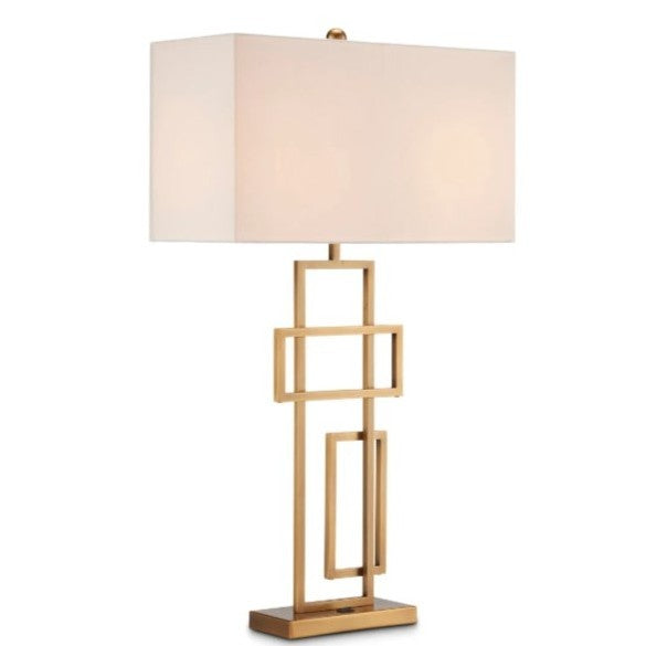 Currey & Company Parallelogram Brass