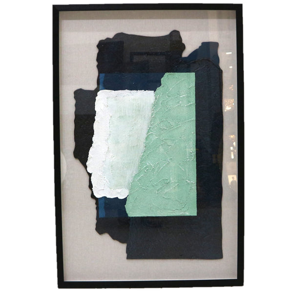 Framed Abstract Mixed Media on Fabric