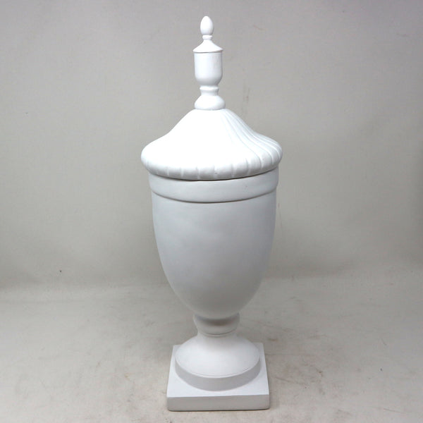 White Urn w/ Lid