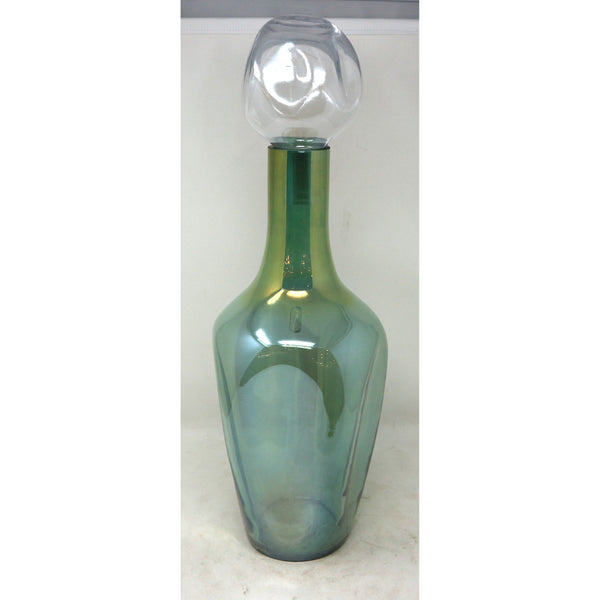 Iridescent Glass Vase w/ Lid