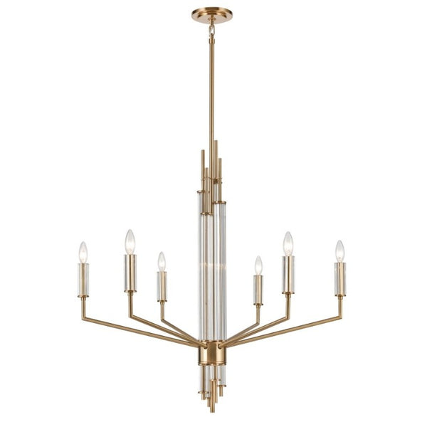 Serena Brass 6-Light Chandelier