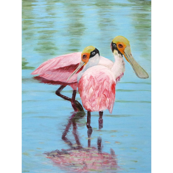 “Wading & Waiting” by Debbie Daise Acrylic on Canvas