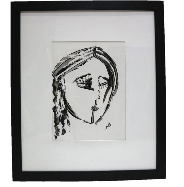 “Wink” Original Art Framed Acrylic on Paper