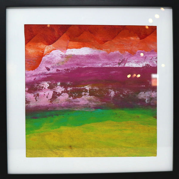 “Pink Sky” Original Art Framed Acrylic on Paper