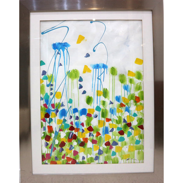 “Wild Field” Framed Original Acrylic on Canvs