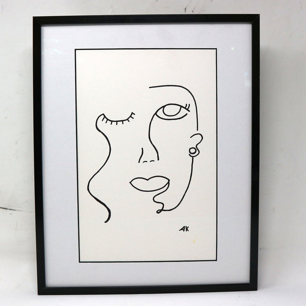 “Allure” Framed Original Ink on Paper