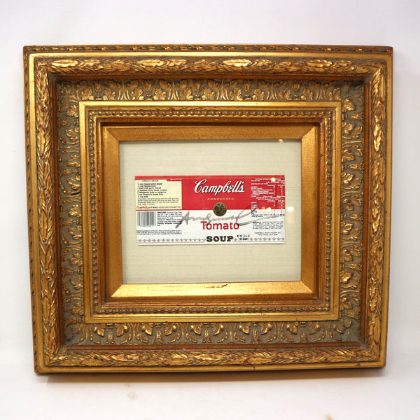 Signed Campbell Soup Label by Andy Warhol