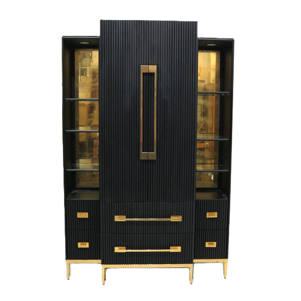 John-Richard Contemporary Black Satin Cabinet