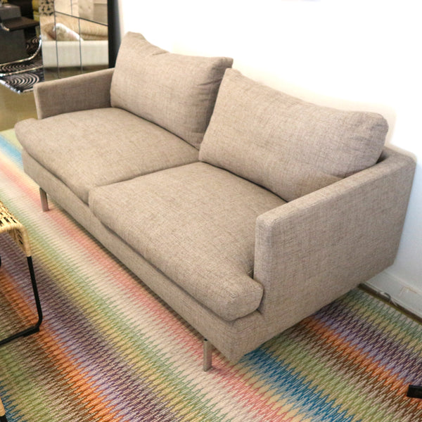 Grey Upholstered Love Seat