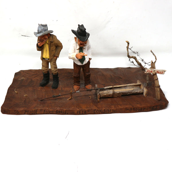 Hand Carved Outdoor Scene by Gene Zesch