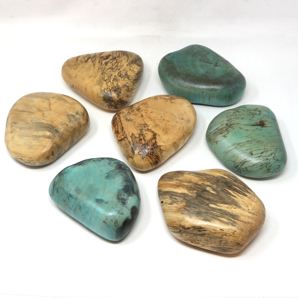 Set of 7 Wood Wall Stones