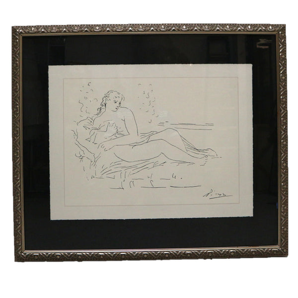 “Femme Couchee” by Picasso Framed Litho